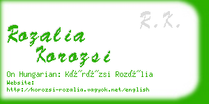 rozalia korozsi business card